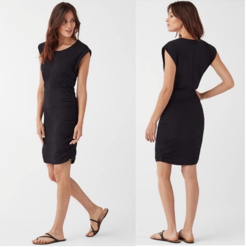 Splendid Ruched Cotton Jersey Mini Dress